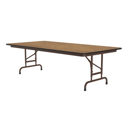 CORRELL CFA Adjustable TFL Folding Tables 30x96Medium Oak CFA3096TF-06